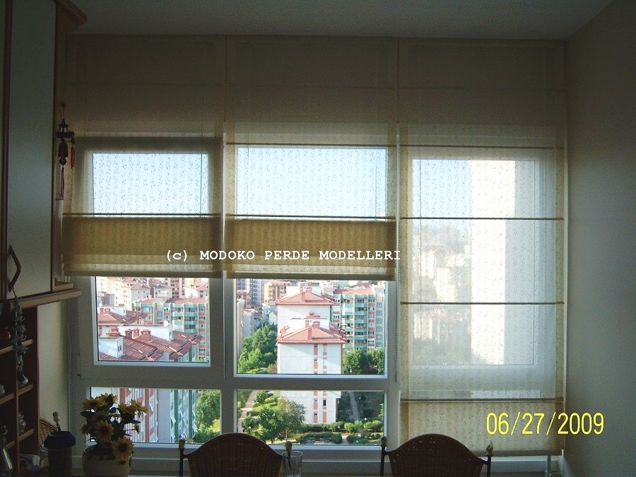 Roman Blinds ( Kitchen - Cotton Tulle )- 100_1958.JPG